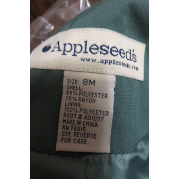 APPLE SEEDS A 3 PIECE PANTS SUIT GREEN SIZE 8 - Picture 3 of 7